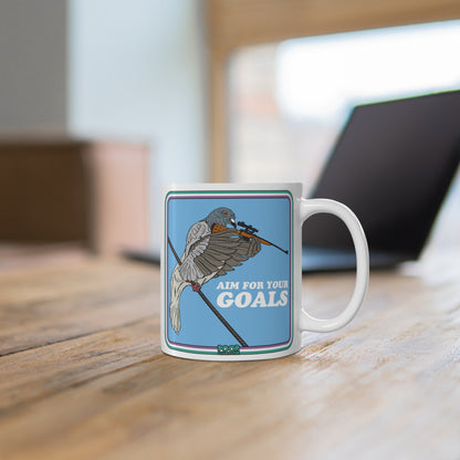 Aim For Your Goals Pigeon 11oz Coffee Mug