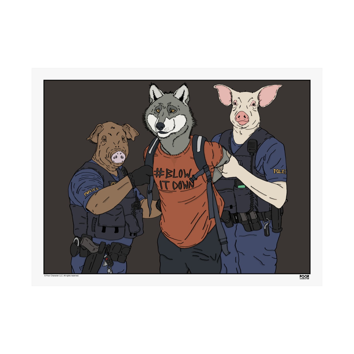 Big Bad Protesting Wolf Print