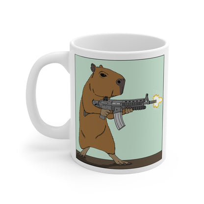 Capybara Commando 11oz Coffee Mug