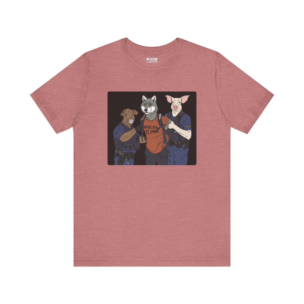 BIG BAD PROTESTING WOLF T-SHIRT