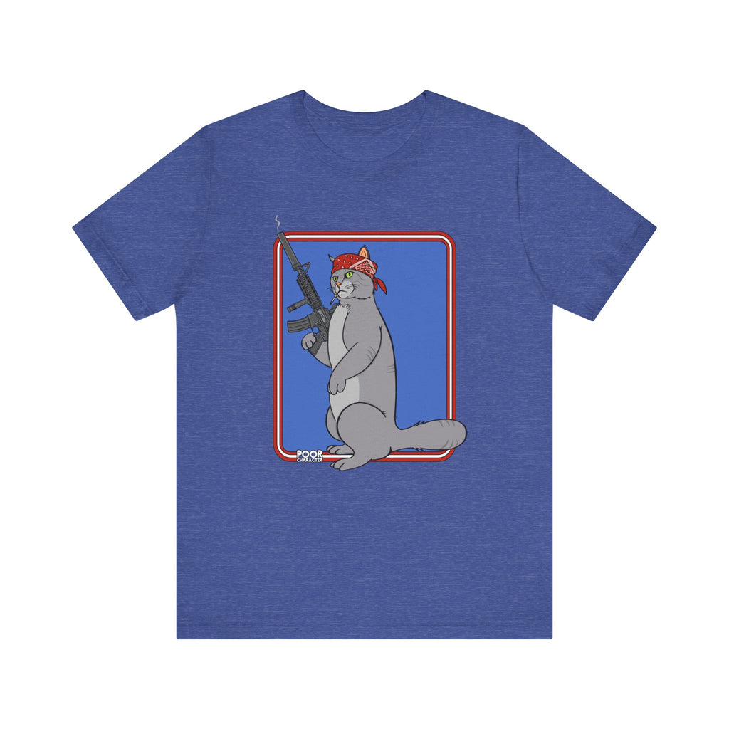 CAT WITH A GAT T-SHIRT