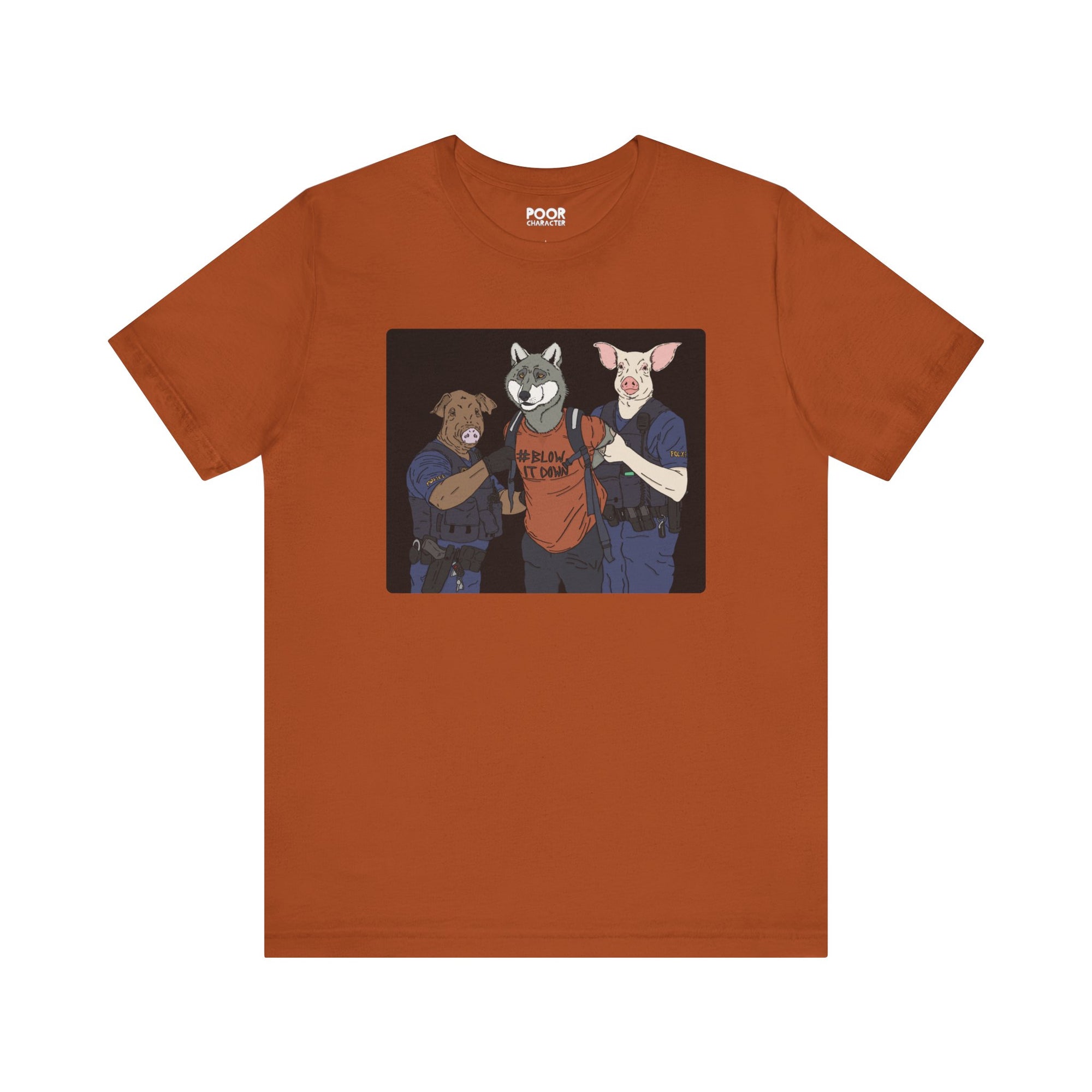 BIG BAD PROTESTING WOLF T-SHIRT