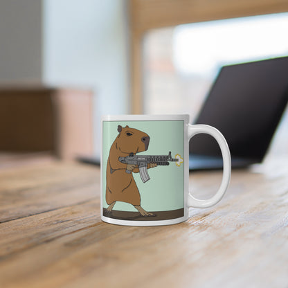 Capybara Commando 11oz Coffee Mug