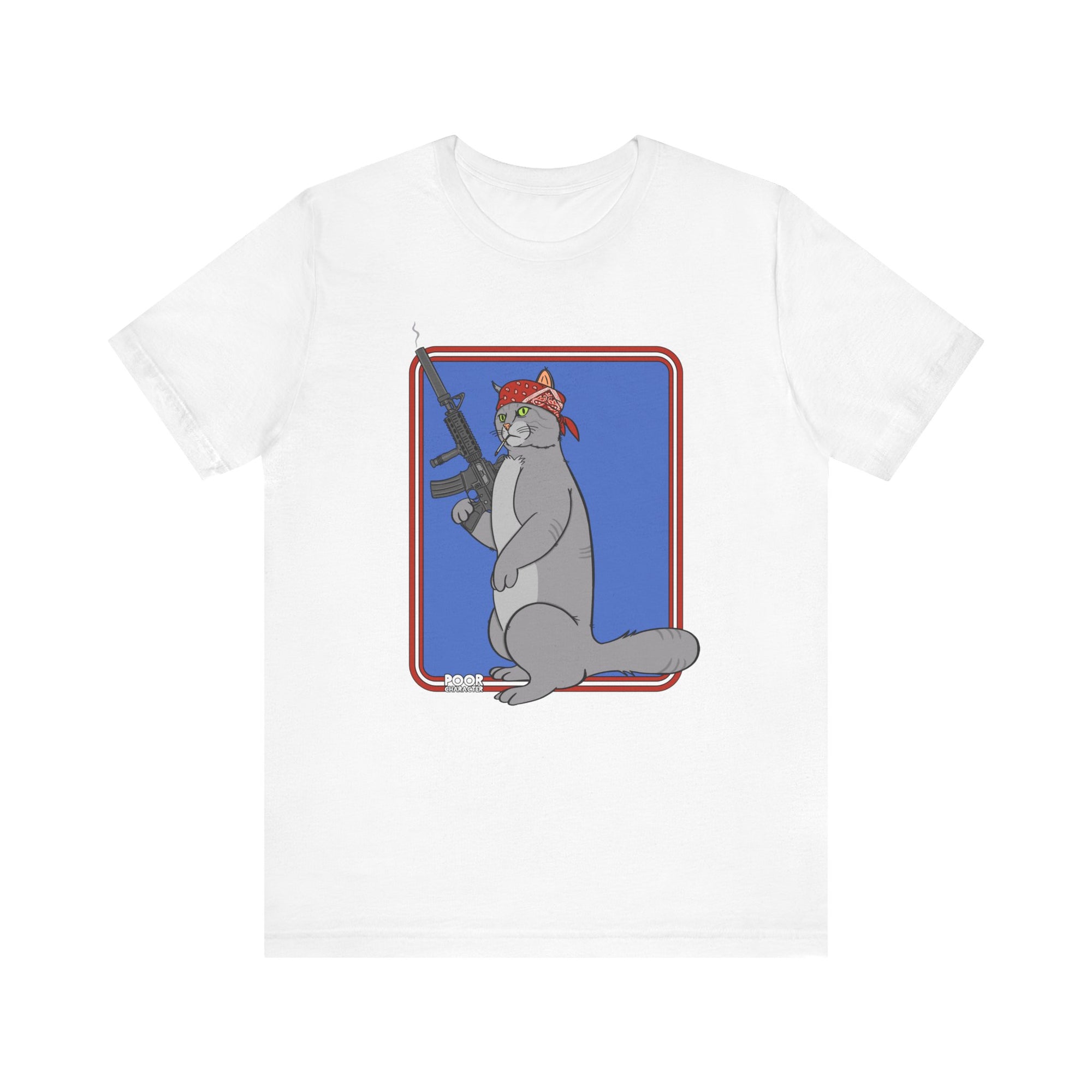 CAT WITH A GAT T-SHIRT