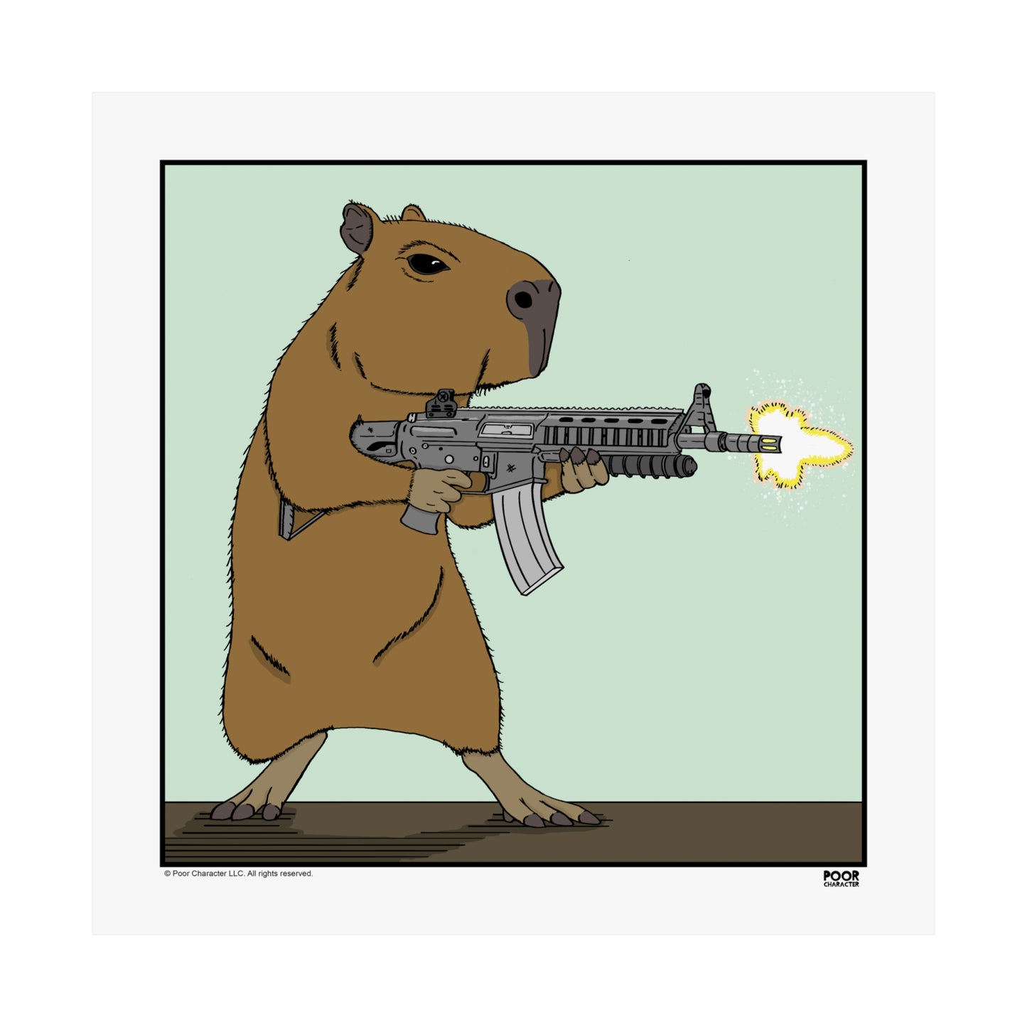 Capybara Commando Print