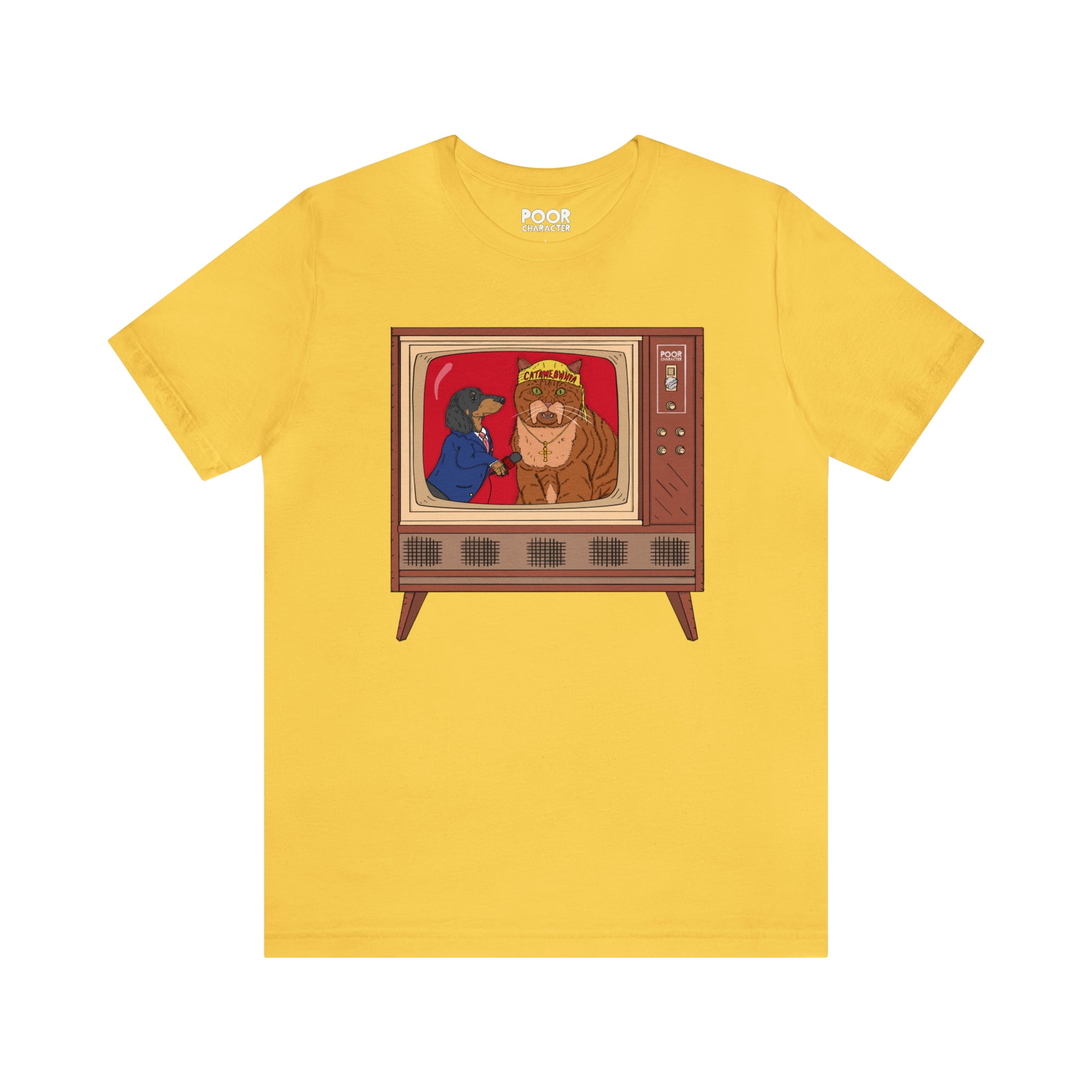 CATAMANIAC RETRO TV T-SHIRT