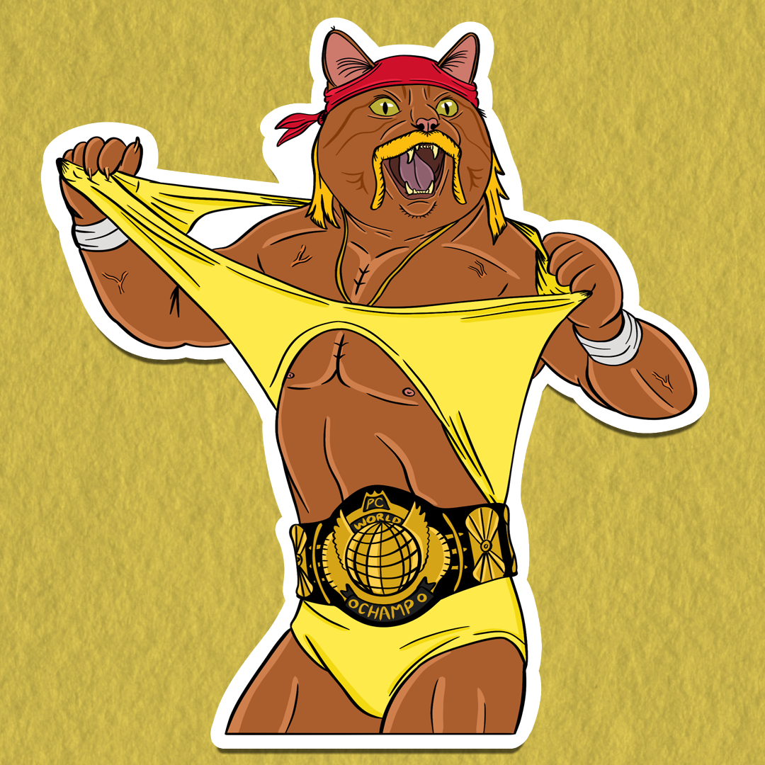 The Catamaniac Wrestling Sticker