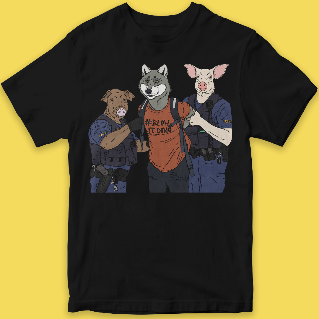 BIG BAD PROTESTING WOLF T-SHIRT