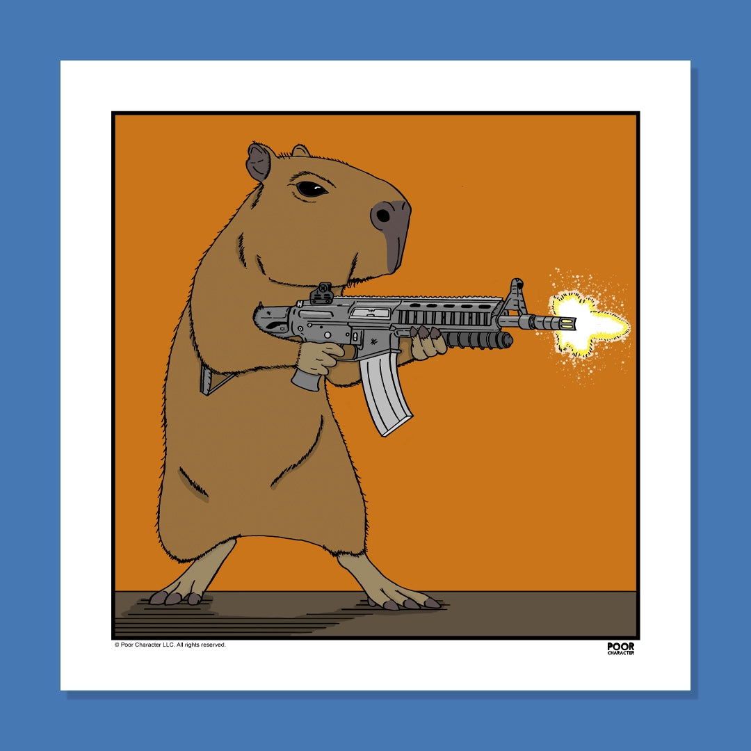 CAPYBARA COMMANDO PRINT