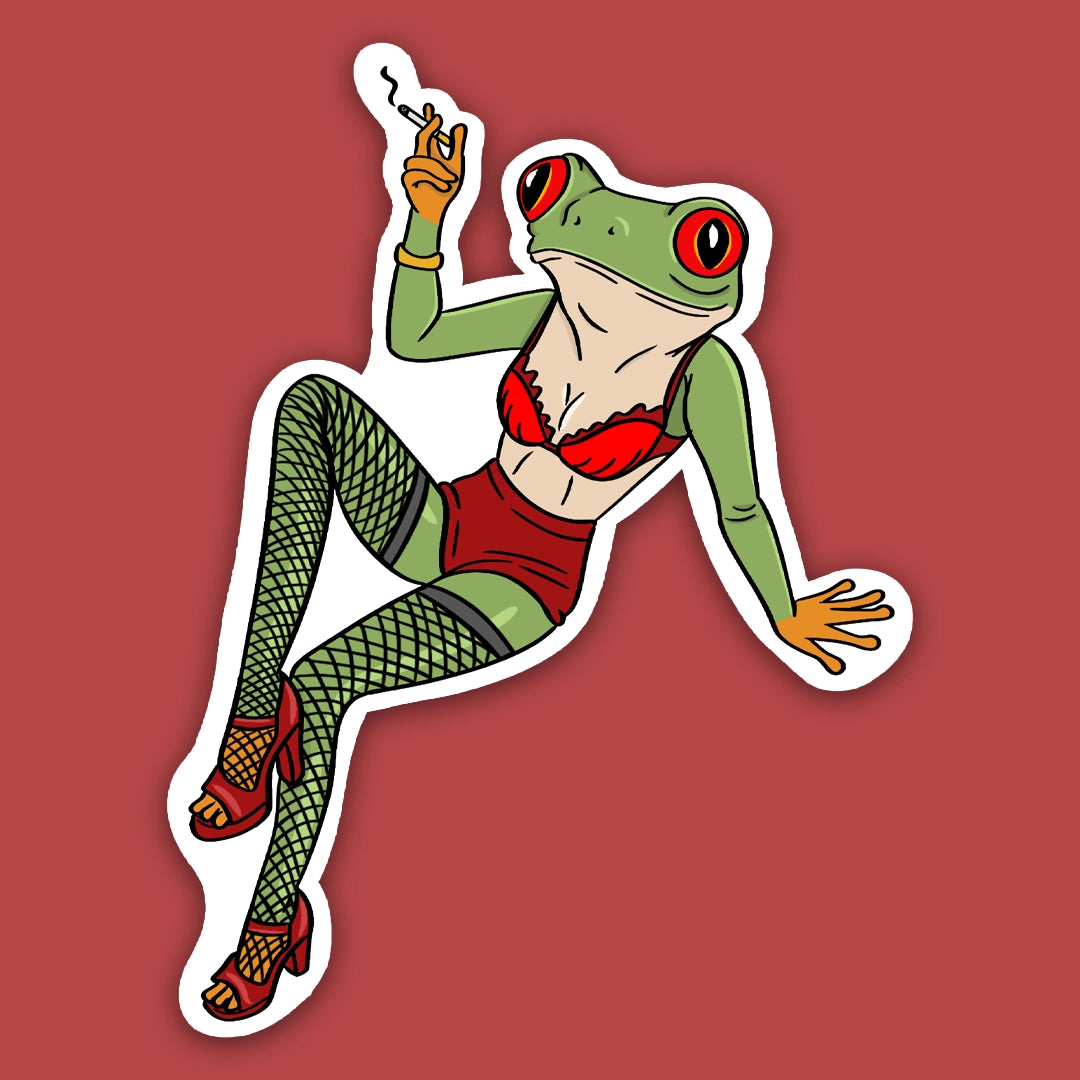 FROGSTITUTE IN RED STICKER