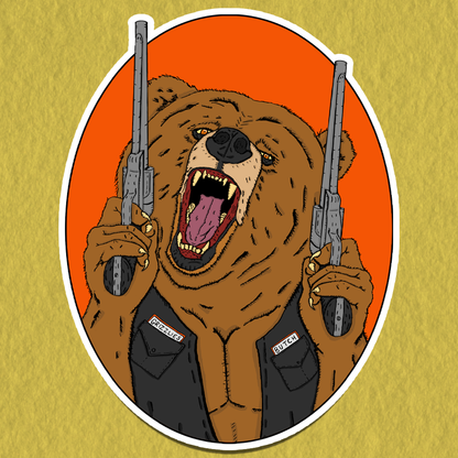 Grizzly Gunner Sticker