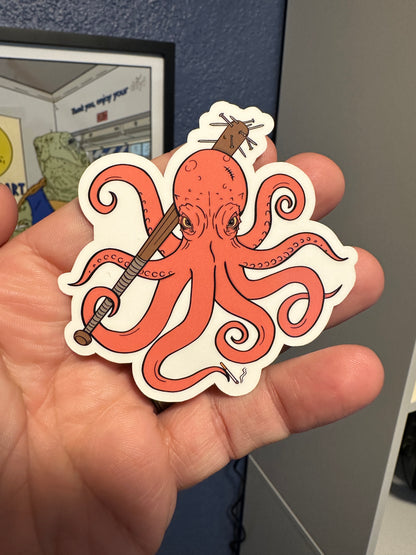 Badass Octopus Sticker