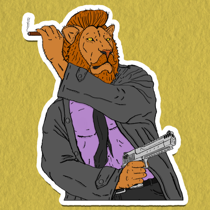 Lion Assassin Sticker