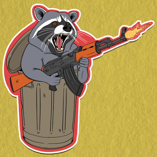 Raccoon Rampage Sticker