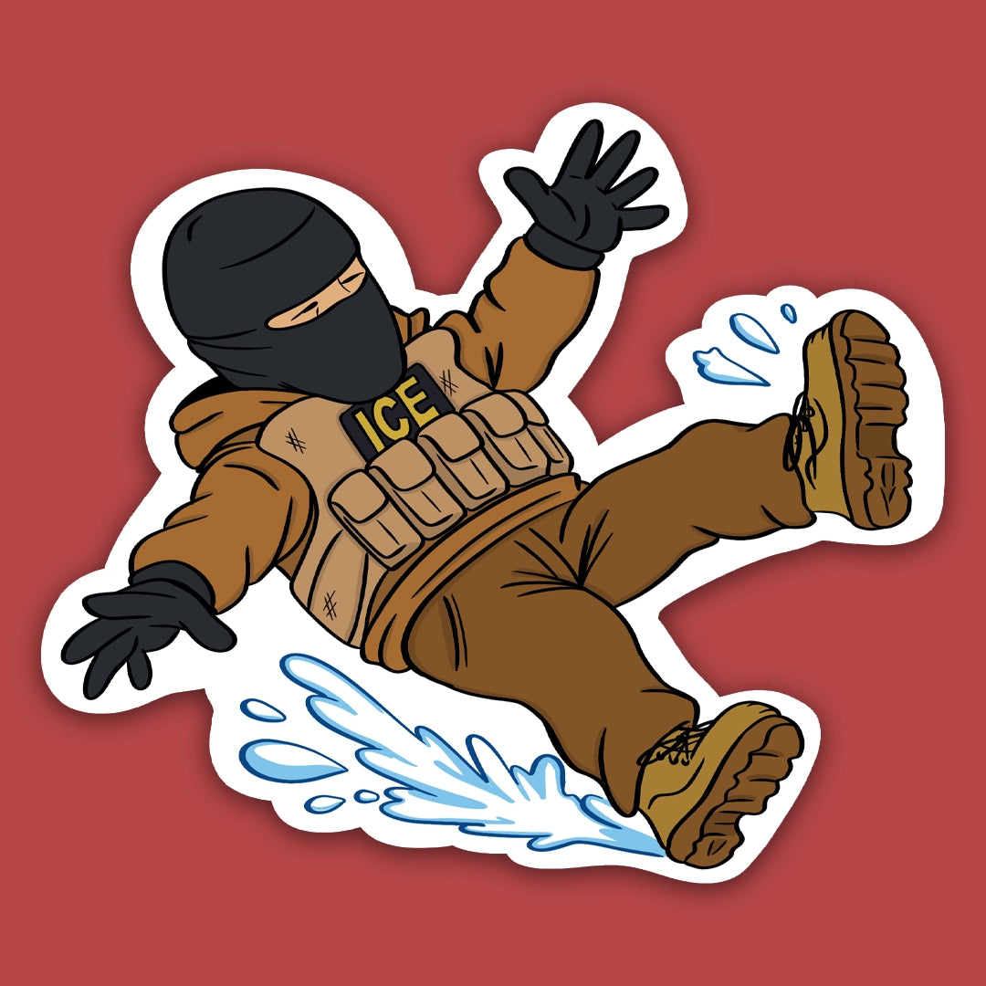 SLIPPERY ICE STICKER