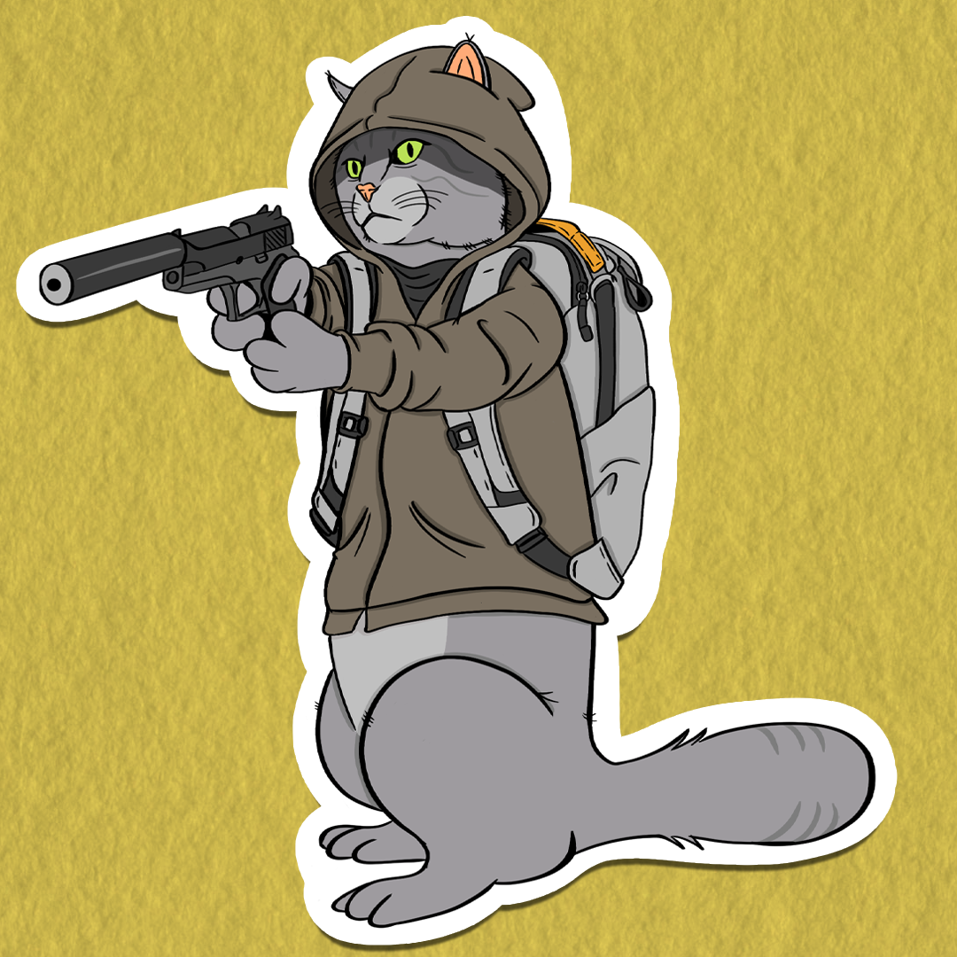 The Adjuster Cat Sticker