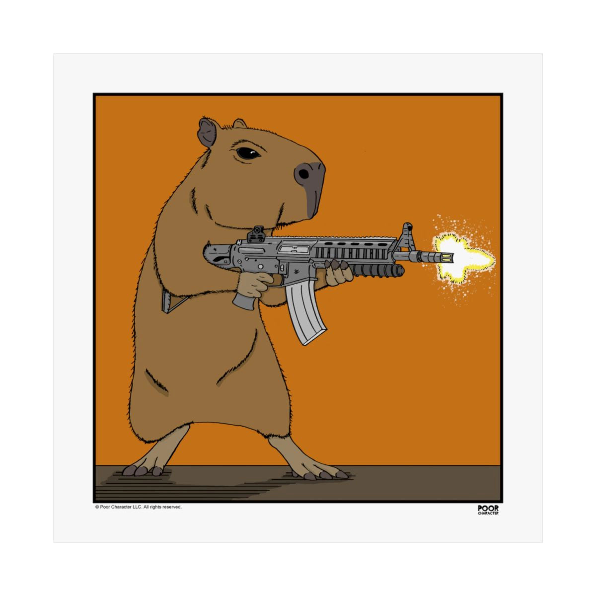 CAPYBARA COMMANDO PRINT