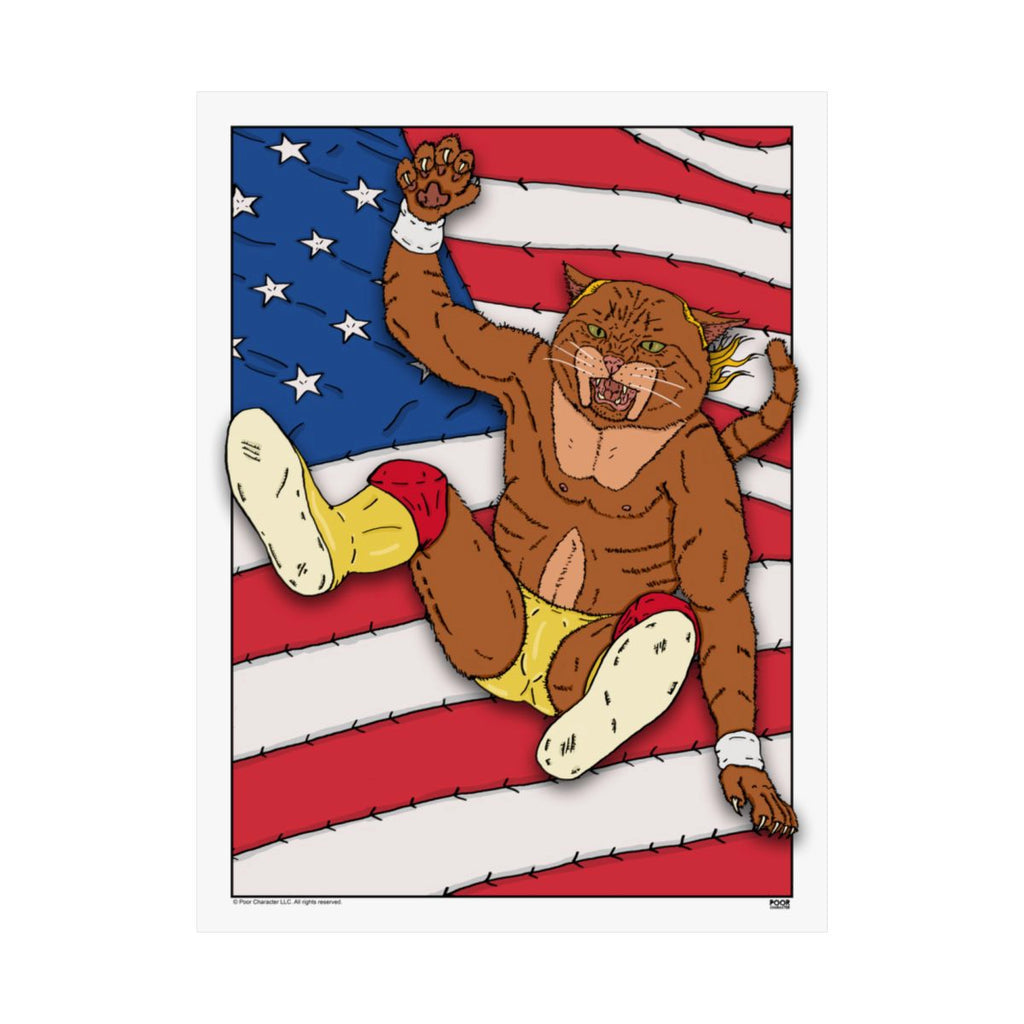CATAMANIAC ALL-AMERICAN LEG DROP PRINT
