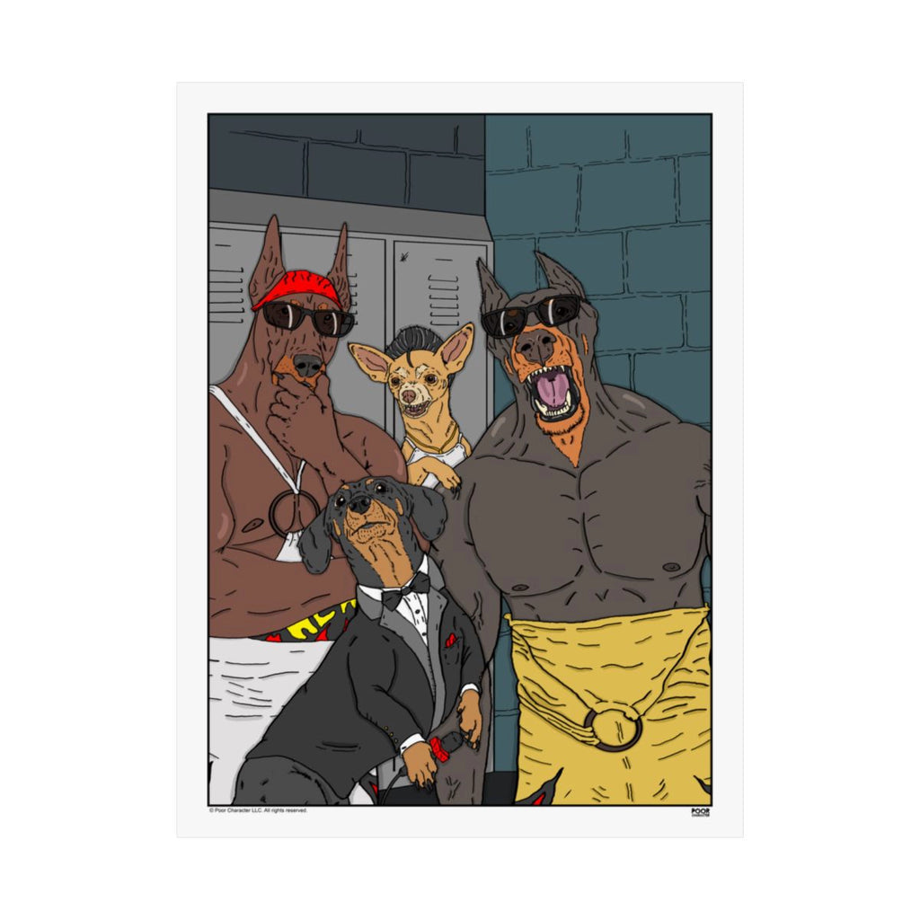 HARLEM HOUNDS WRESTLING PRINT